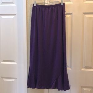 Purple maxi skirt.